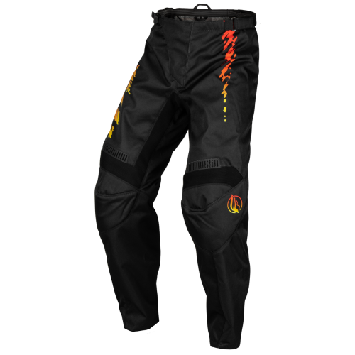 Spodnie cross quad dla dzieci FLY RACING F-16 YOUTH BLACK/ORANGE/YELLOW